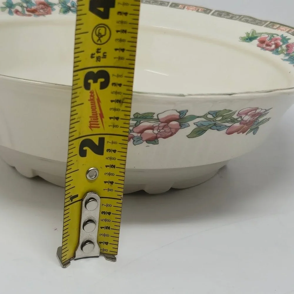 Vintage Myott Staffordshire England Floral Serving Bowl 9